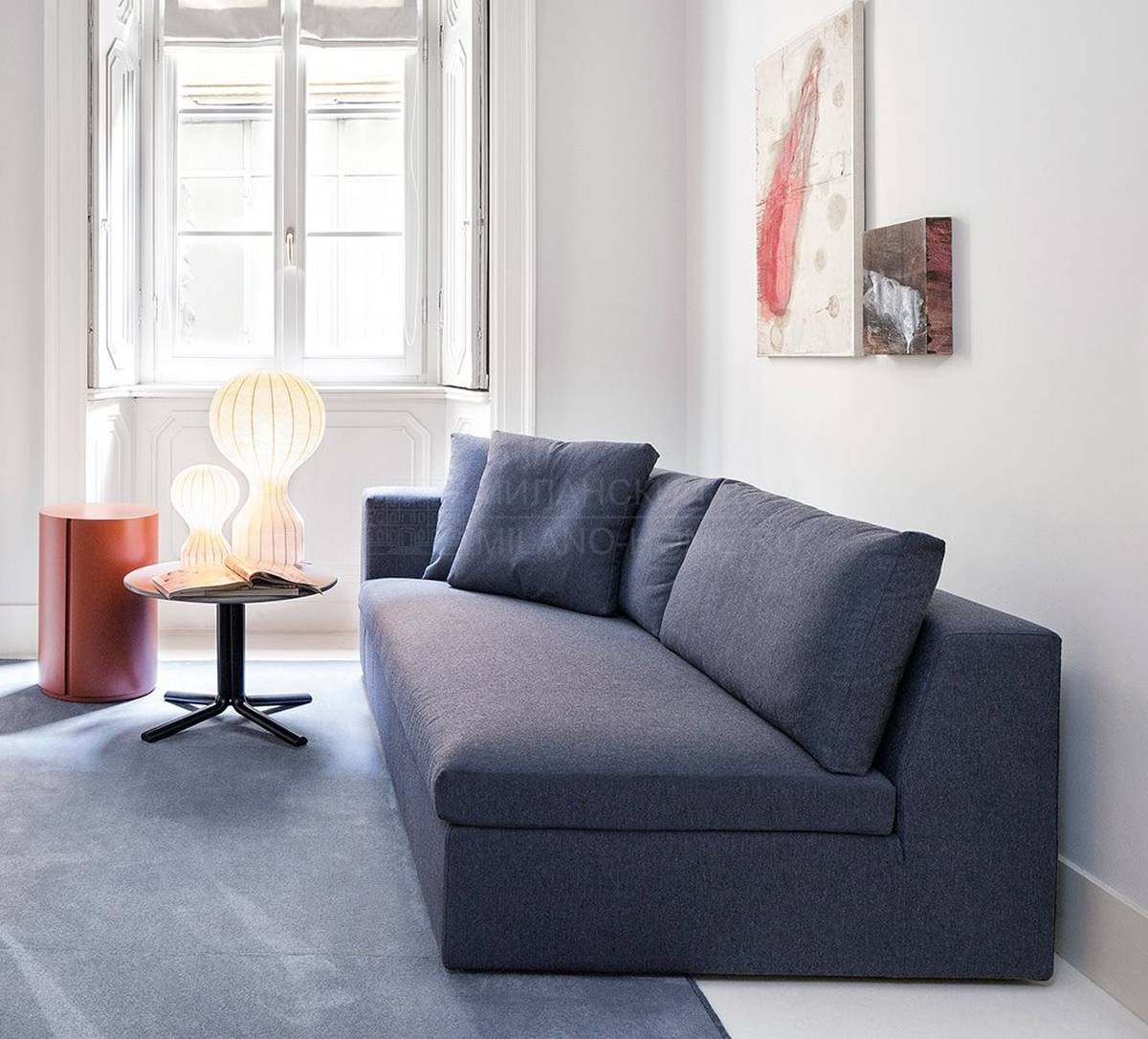 Прямой диван Louis 2.0 из Италии фабрики MERIDIANI