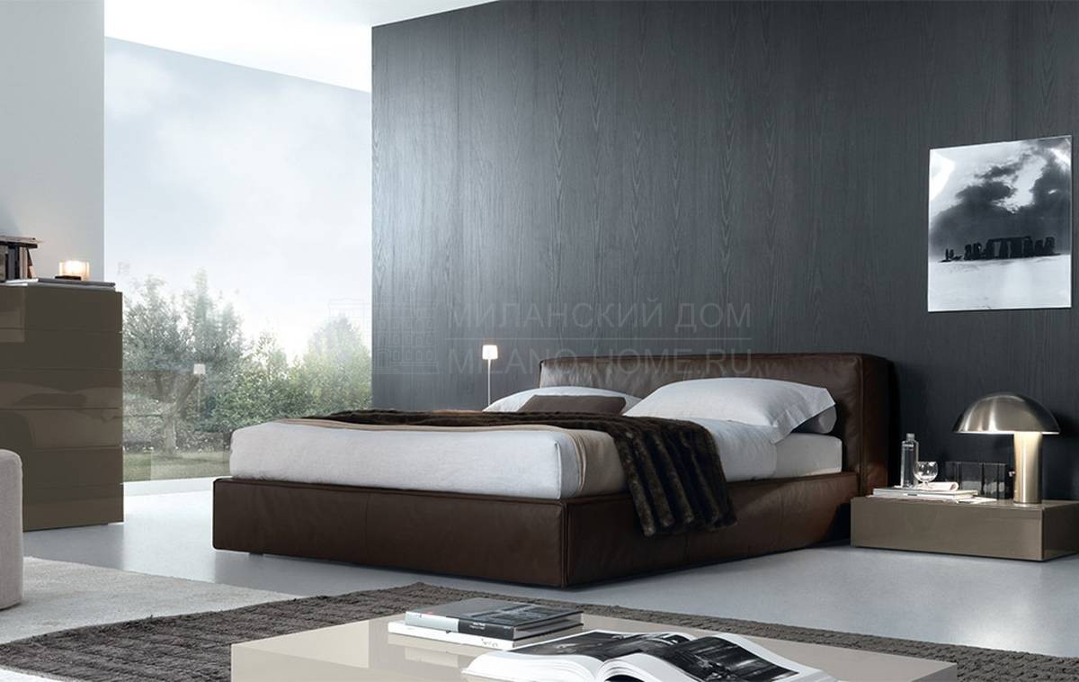 Кровать с мягким изголовьем Mark / bed из Италии фабрики JESSE