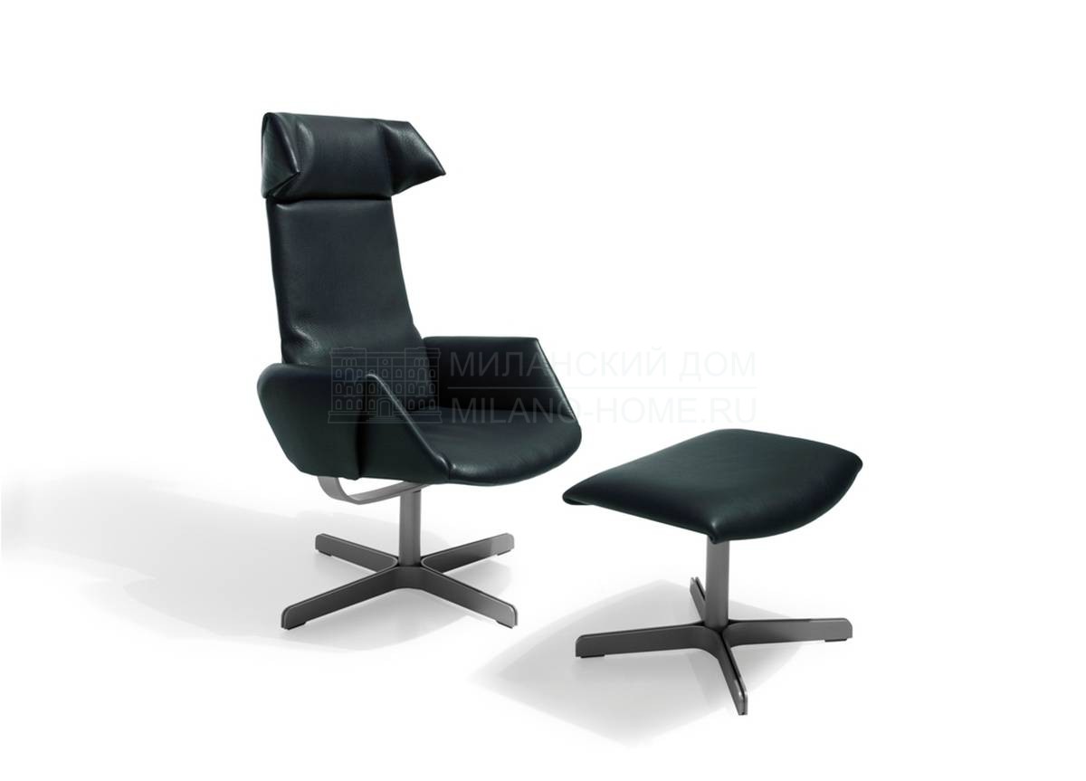 Кожаное кресло DS-343 high armchair из Швейцарии фабрики DE SEDE