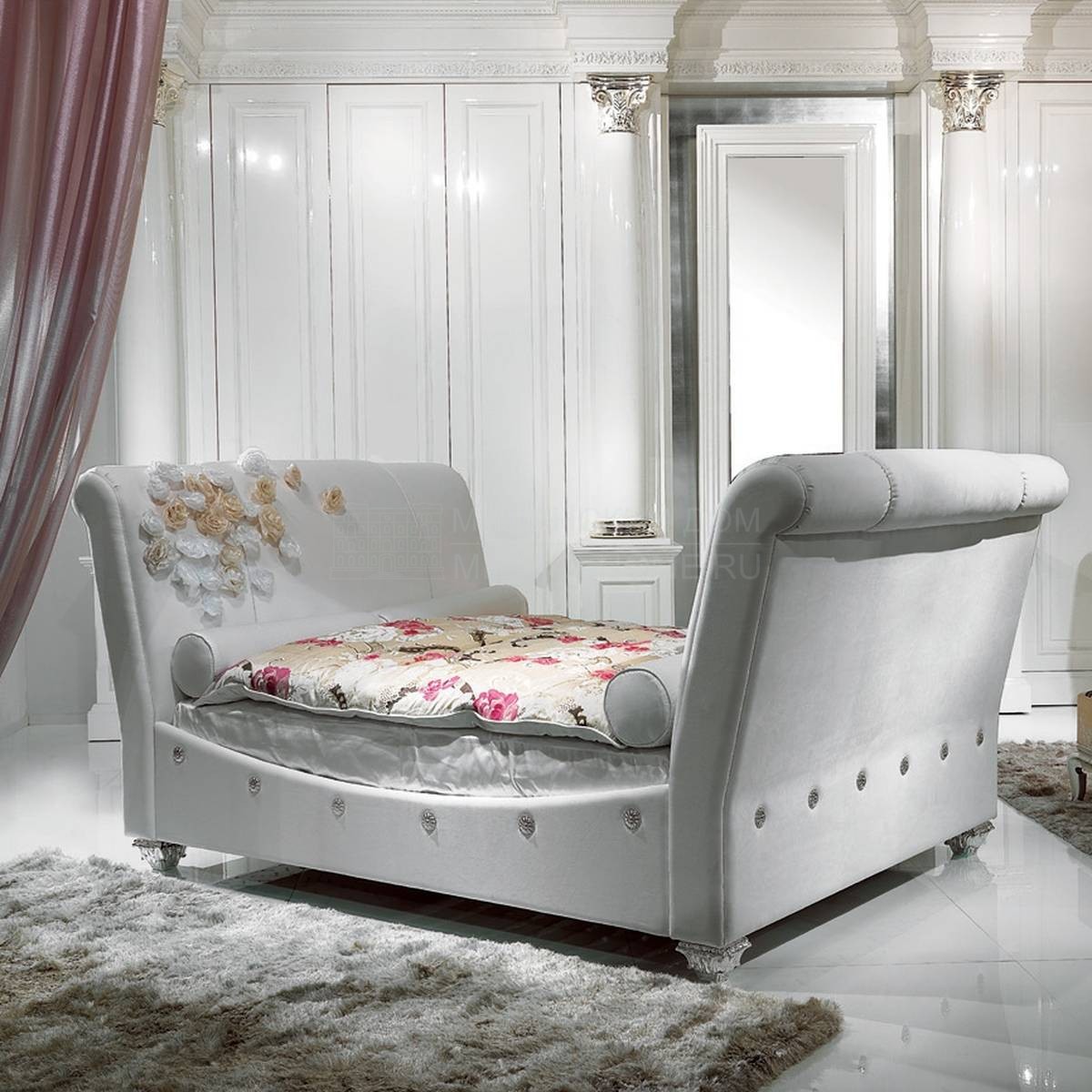 Кровать с мягким изголовьем Aurum/B 431 из Италии фабрики ELLEDUE