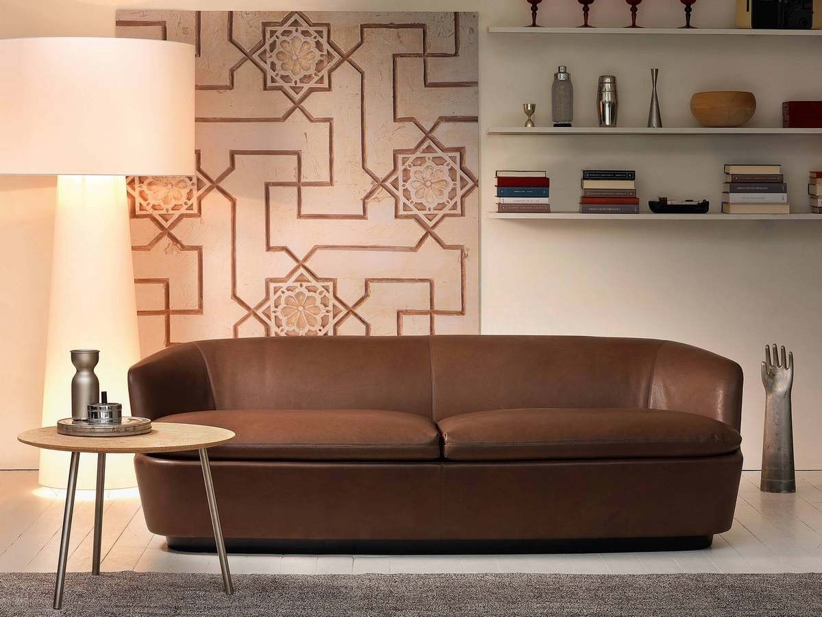 Кожаный диван Orla sofa leather из Италии фабрики CAPPELLINI