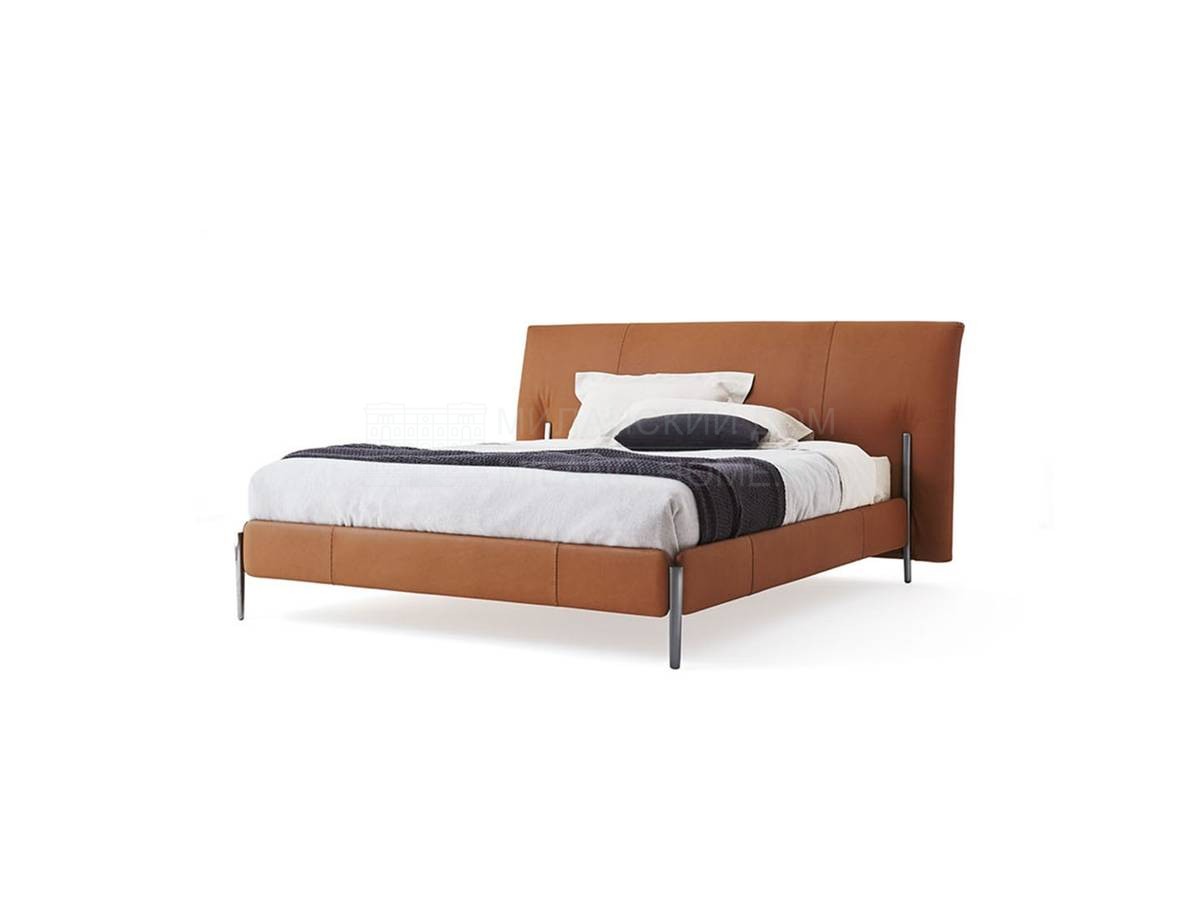Кровать с мягким изголовьем Nick/bed из Италии фабрики MOLTENI