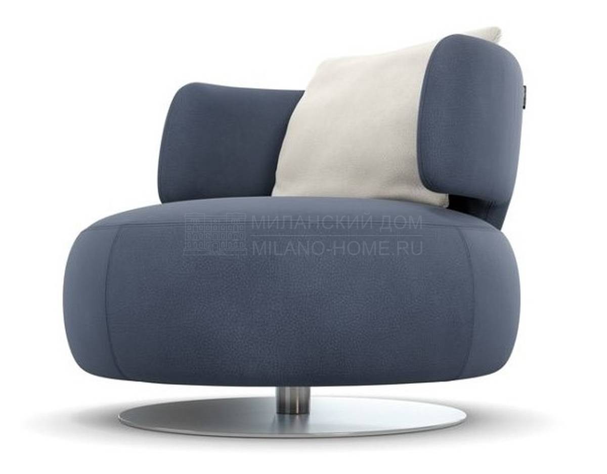 Кожаное кресло Curl armchair из Франции фабрики ROCHE BOBOIS