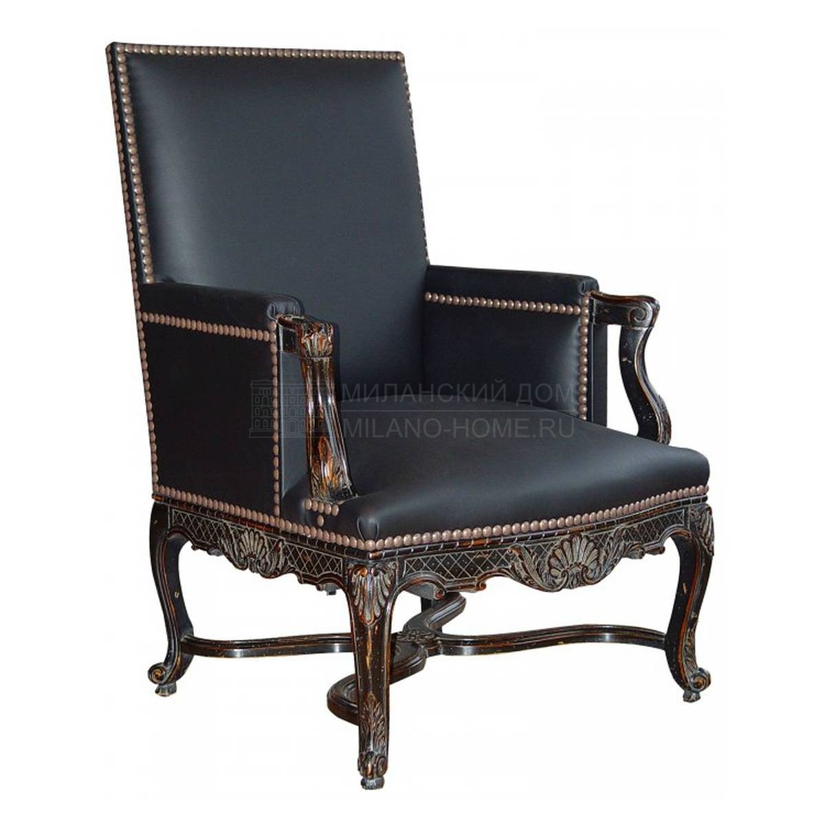 Кожаное кресло 142B armchair leather  из Франции фабрики MOISSONNIER