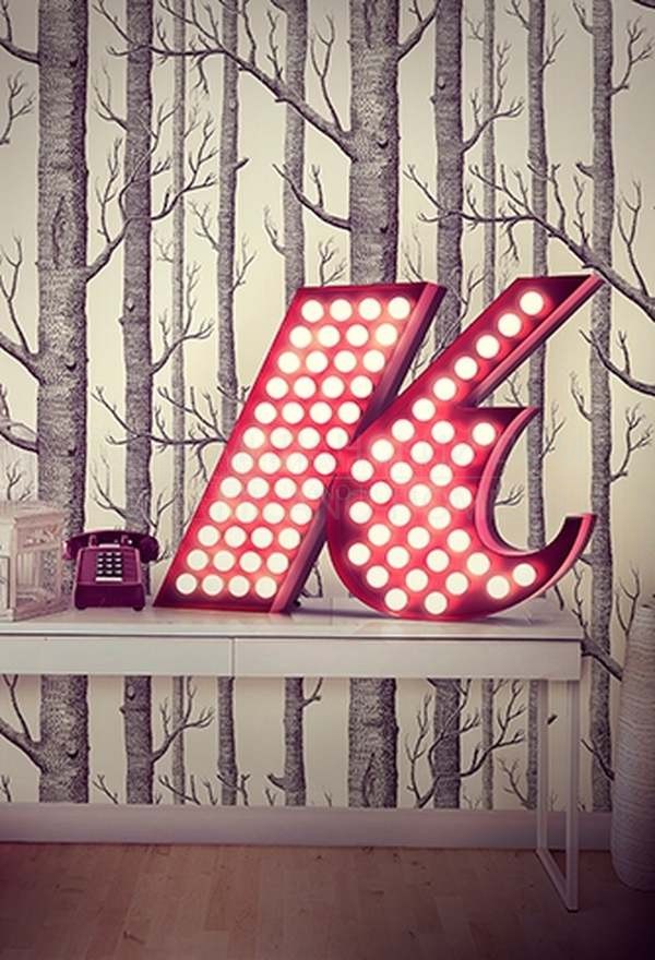 Торшер Neon Letter K из Португалии фабрики DELIGHTFULL Торшер Neon Letter K из Португалии фабрики DELIGHTFULL