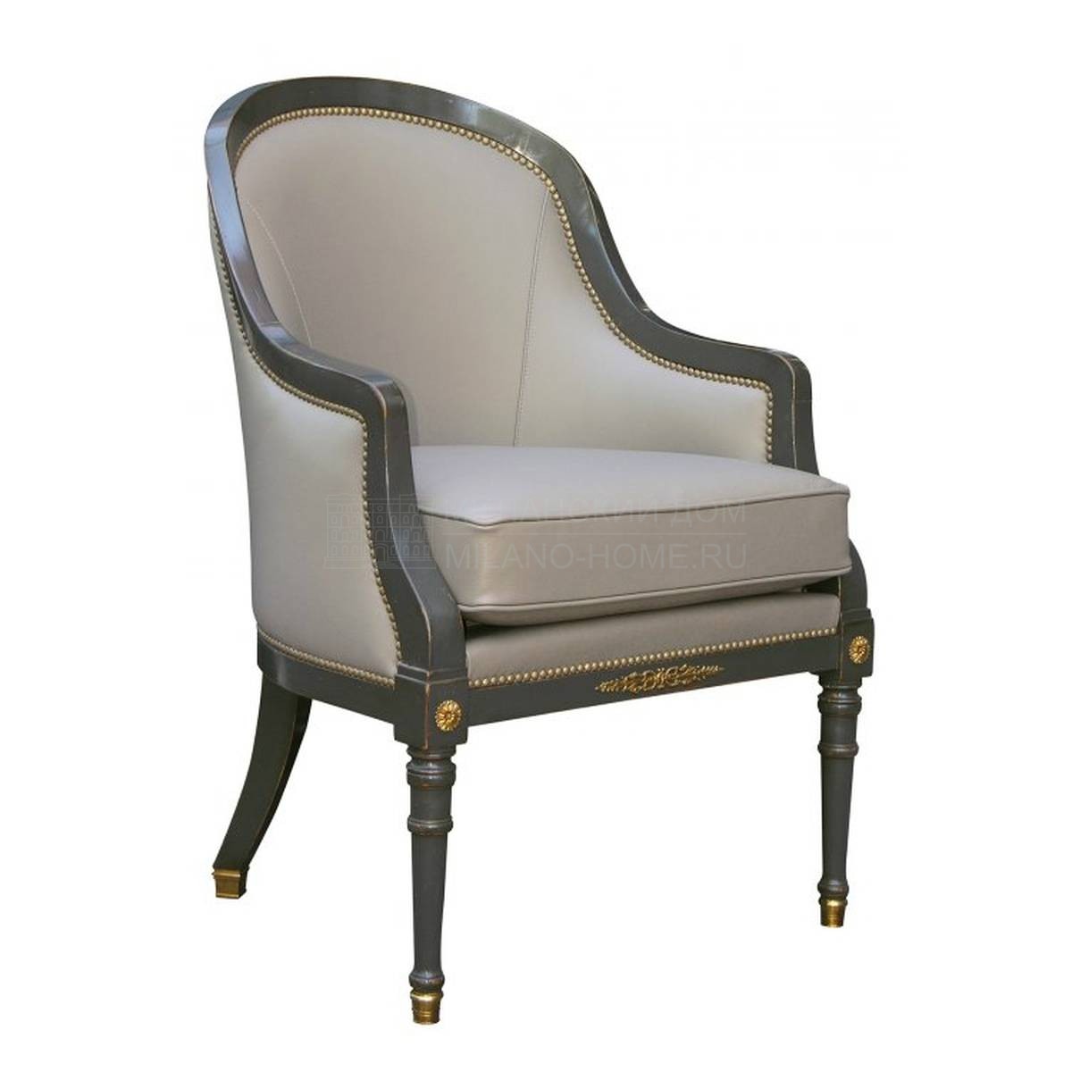 Кожаное кресло 197B armchair leather из Франции фабрики MOISSONNIER