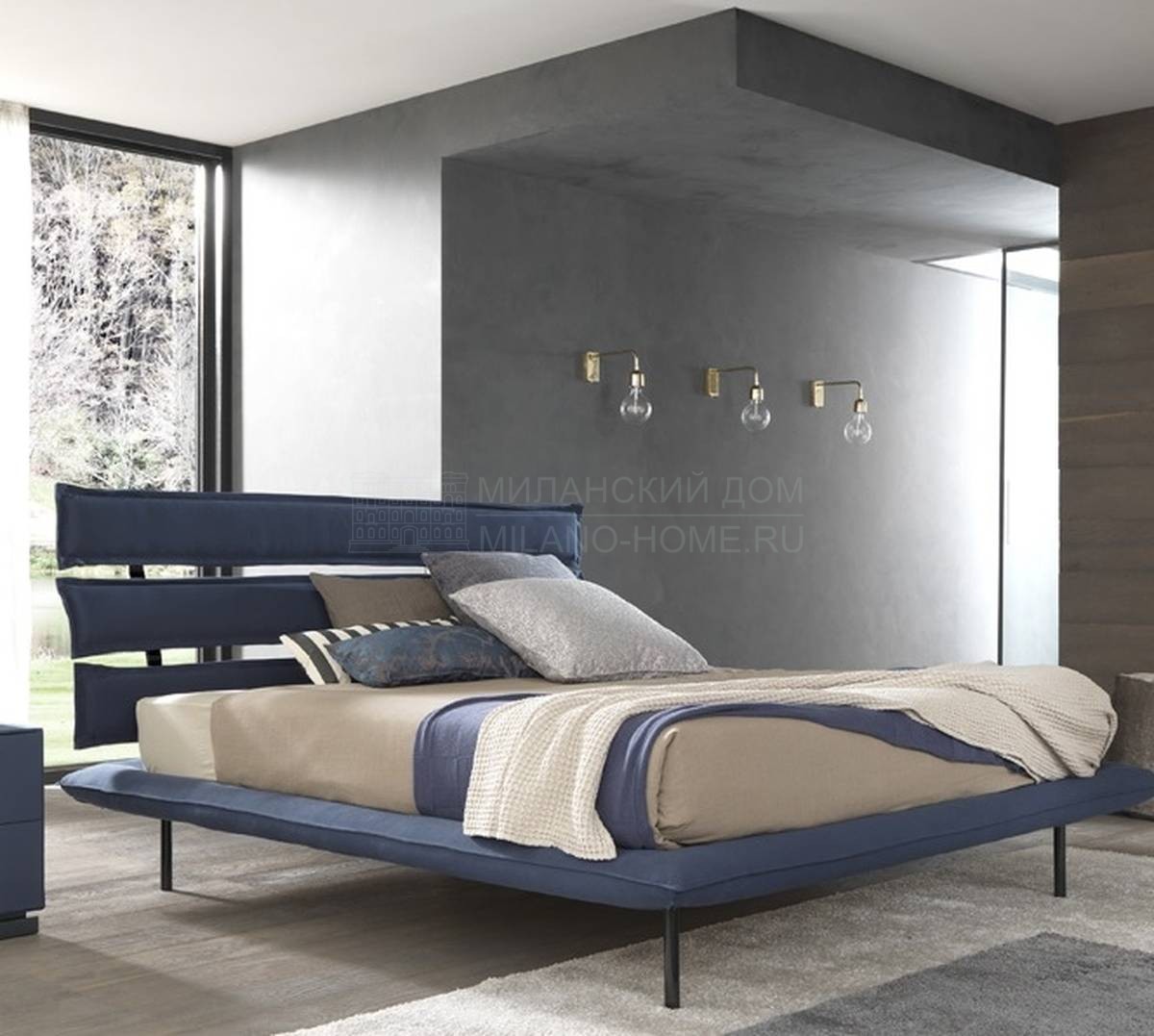 Двуспальная кровать Steel из Италии фабрики BOLZAN