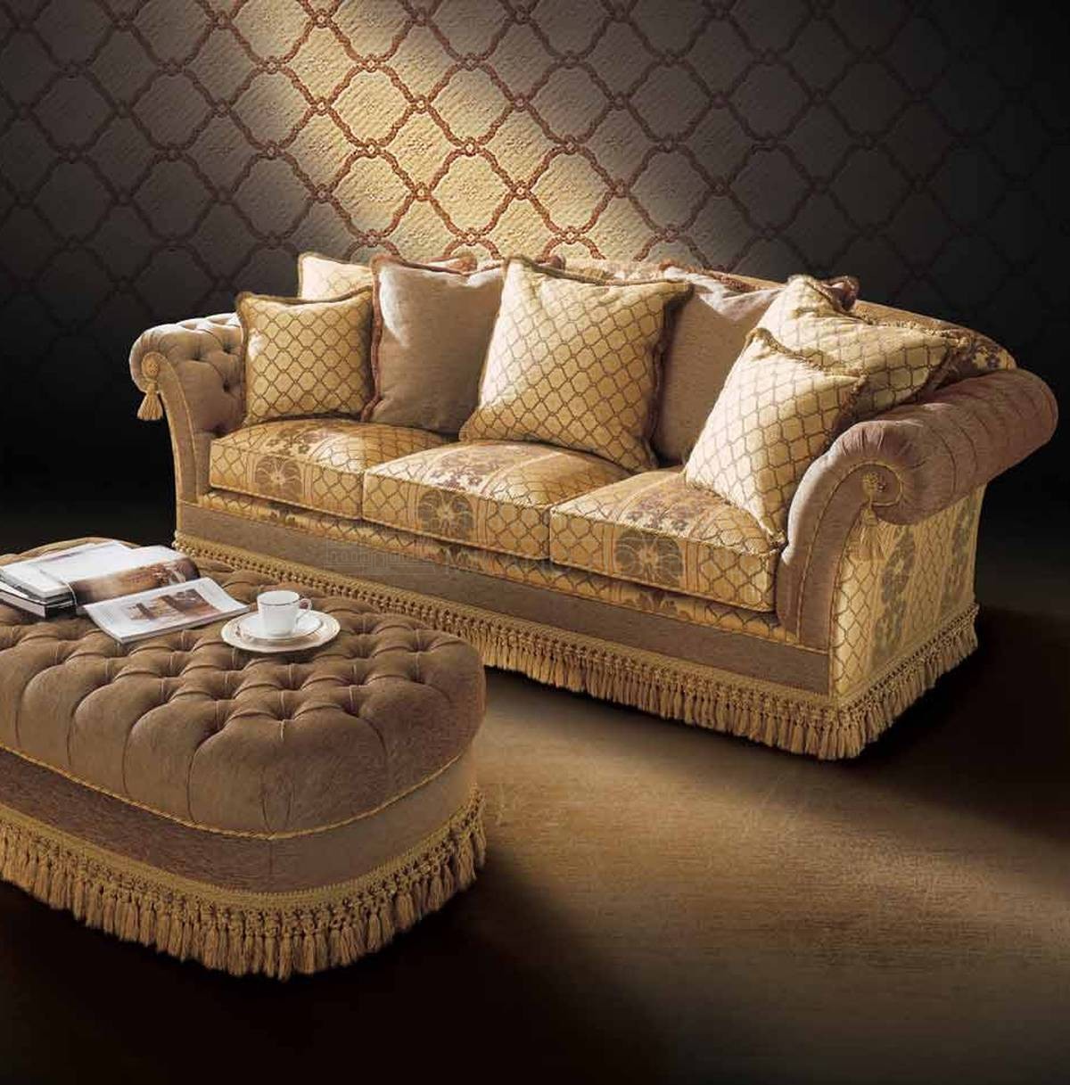Прямой диван Zola/11083-D2-D3 из Италии фабрики ANGELO CAPPELLINI 