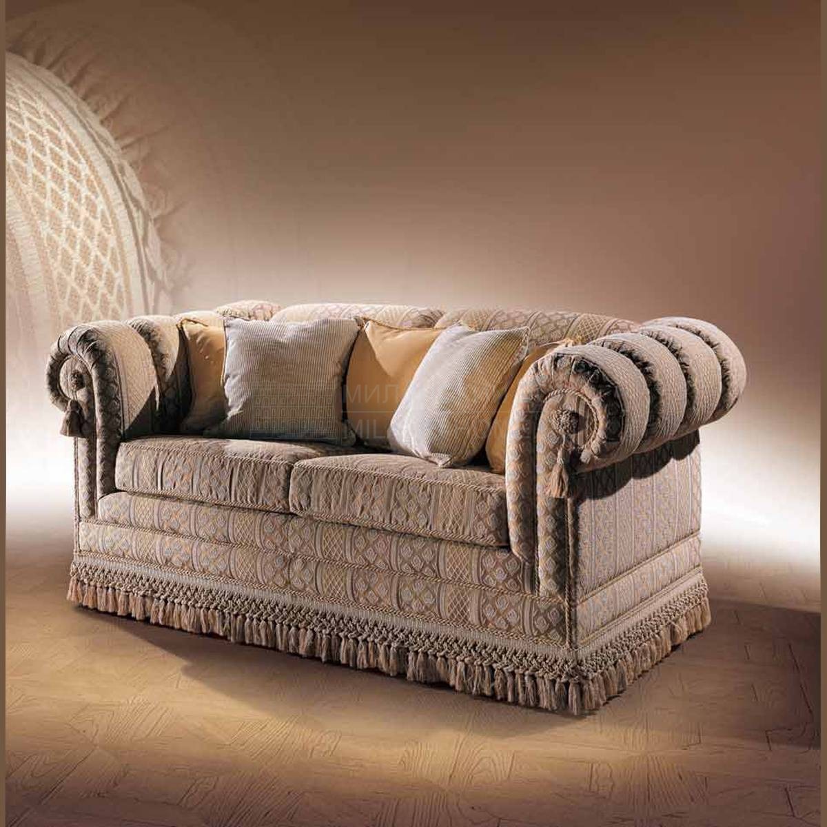 Прямой диван Verne/9133-D2 из Италии фабрики ANGELO CAPPELLINI 