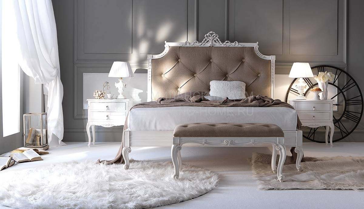 Кровать с комбинированным изголовьем art.2390 bed из Италии фабрики SILVANO GRIFONI Кровать с комбинированным изголовьем art.2390 bed из Италии фабрики SILVANO GRIFONI
