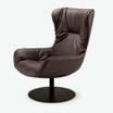 Каминное кресло Leya armchair mantel leather — фотография 9