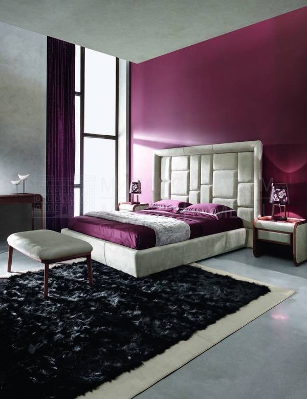 Кровать с мягким изголовьем Fly Grace bed из Италии фабрики ULIVI