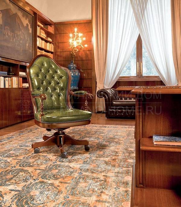 Кожаное кресло Embassy armchair из Италии фабрики MASCHERONI