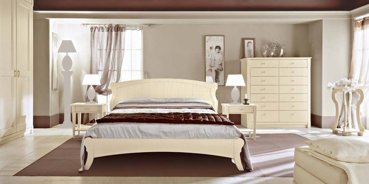 Кровать с деревянным изголовьем Maxfield/bed из Италии фабрики MINACCIOLO