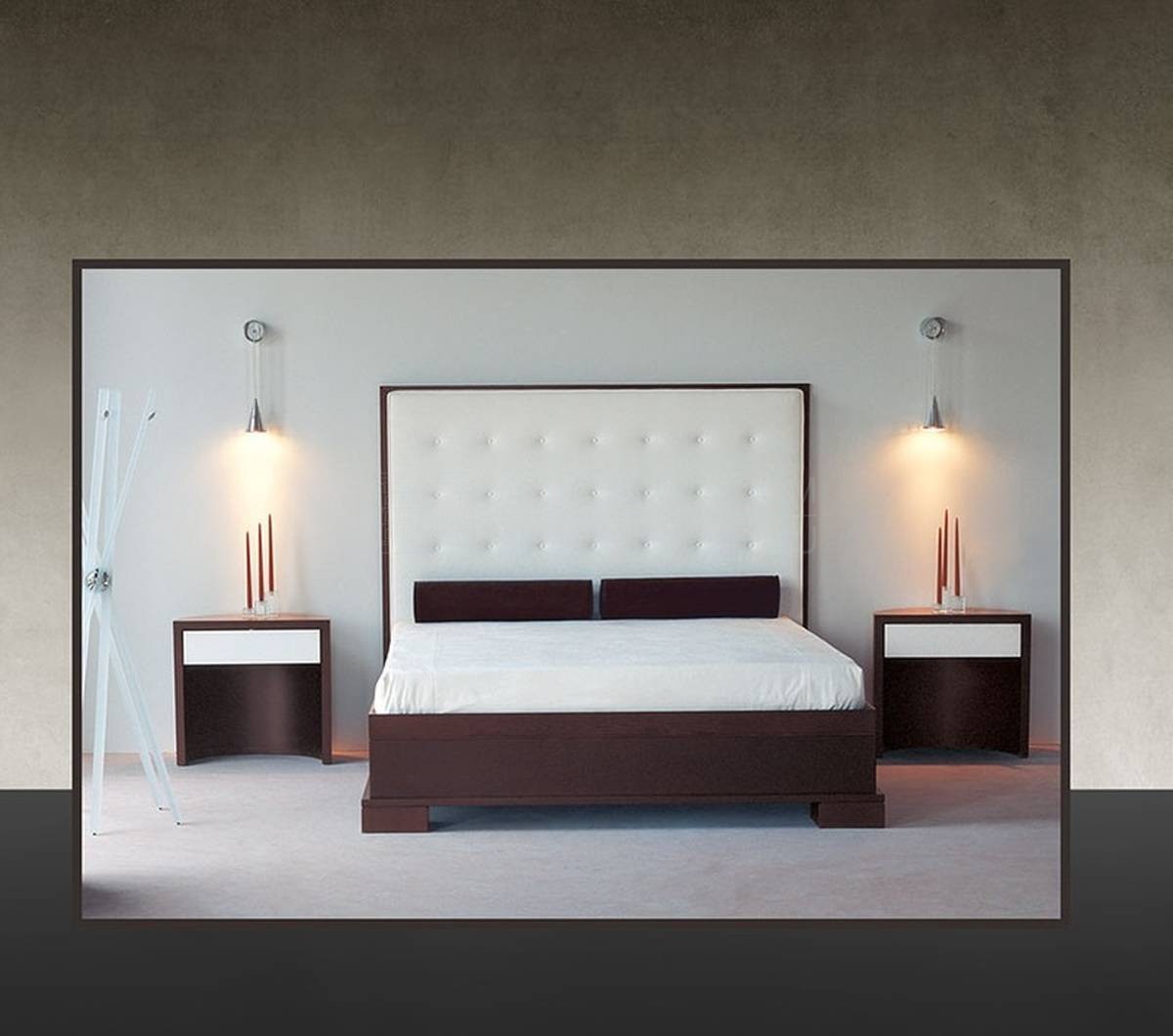 Кровать с комбинированным изголовьем Megashoin Letto из Италии фабрики REFLEX ANGELO
