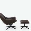 Кожаное кресло Ruble armchair brown leather — фотография 6