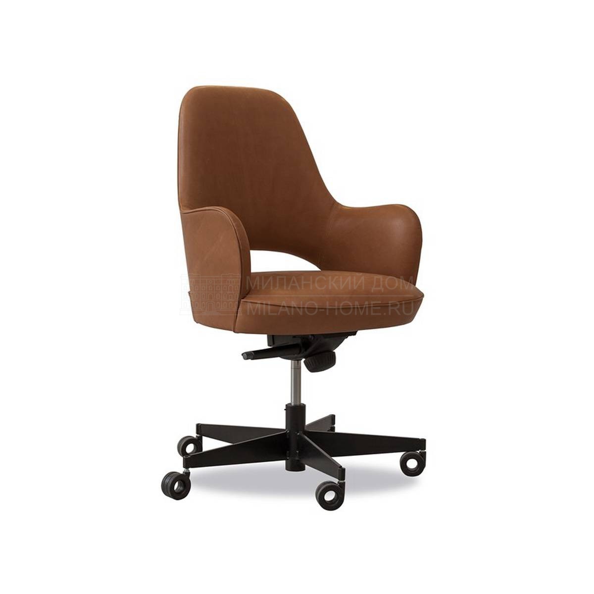 Кожаное кресло Colette office brown из Италии фабрики BAXTER