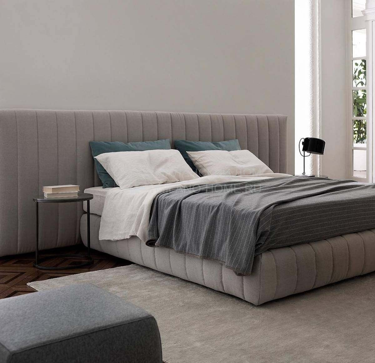 Кровать с мягким изголовьем Tuyo 120 Stripe из Италии фабрики MERIDIANI Кровать с мягким изголовьем Tuyo 120 Stripe из Италии фабрики MERIDIANI