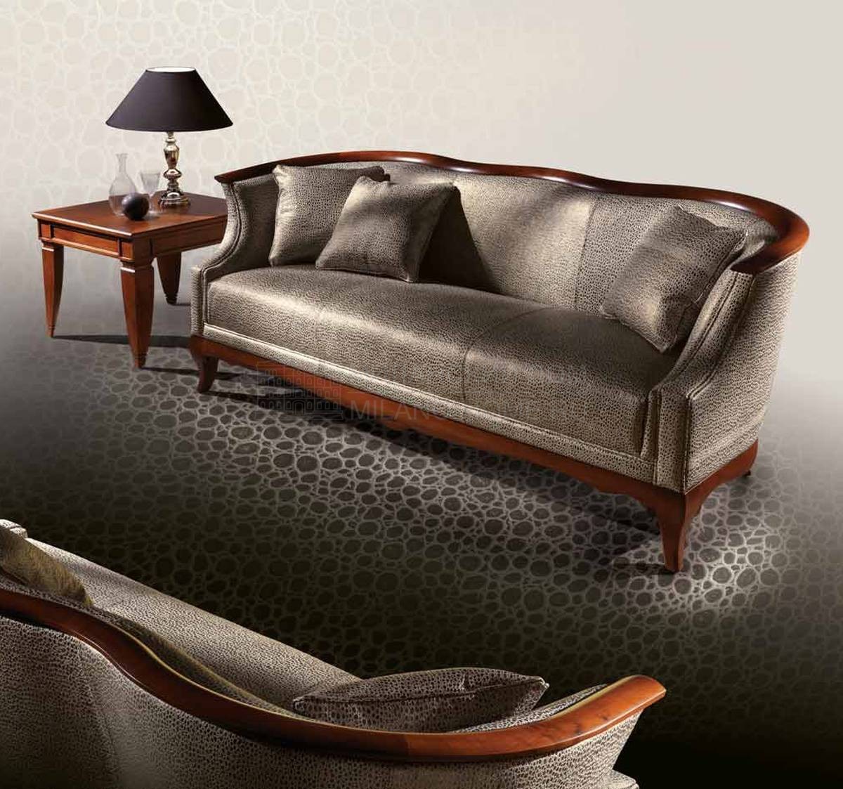 Прямой диван De Amicis/10130-D3 из Италии фабрики ANGELO CAPPELLINI 