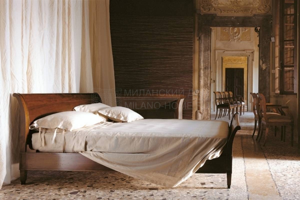 Кровать с деревянным изголовьем Art.2840/Letto Direttorio из Италии фабрики MORELATO