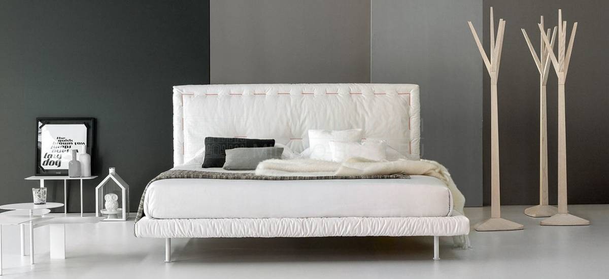Кровать с мягким изголовьем Eureka/bed из Италии фабрики BONALDO