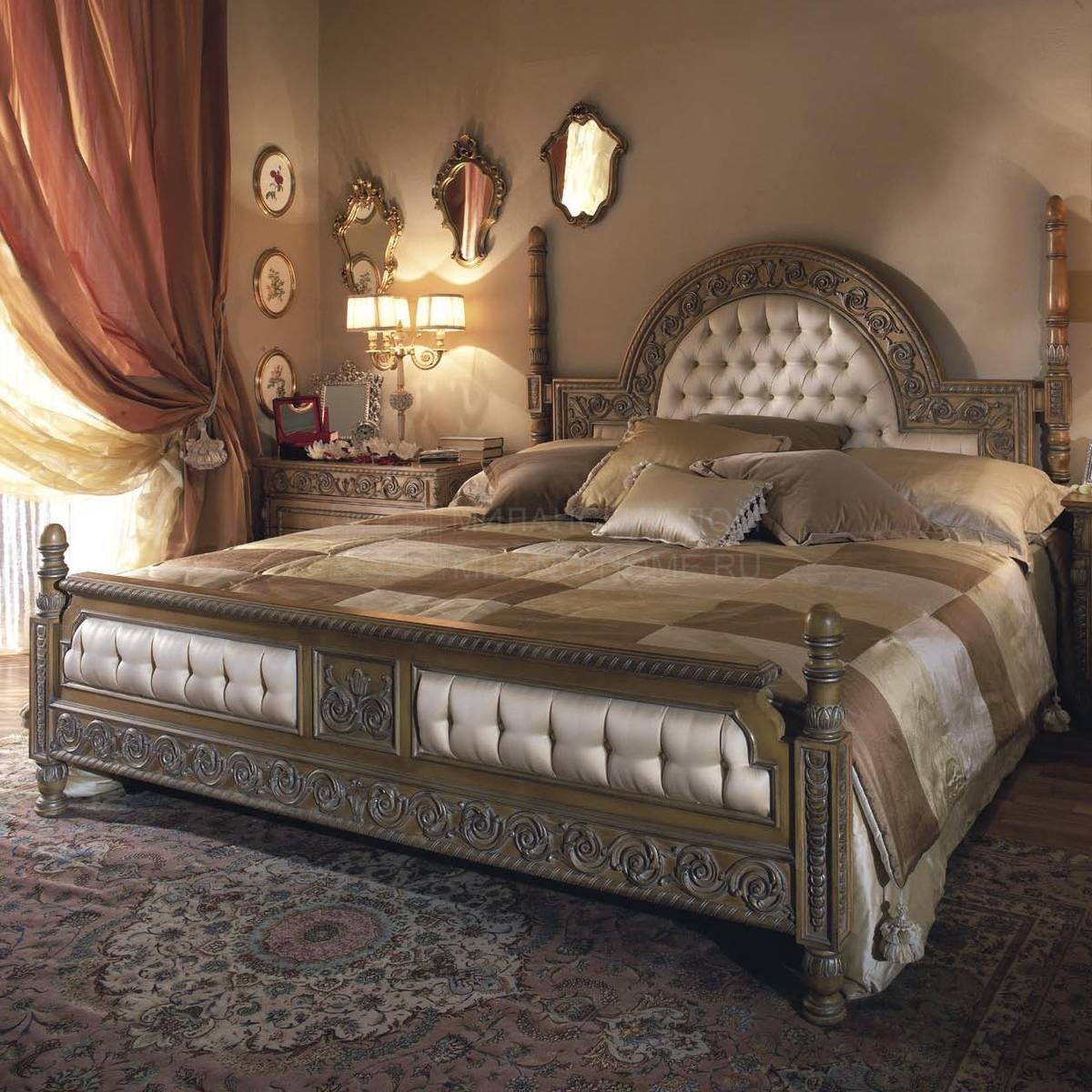 Двуспальная кровать PC 1211 Gretel/bed из Италии фабрики ASNAGHI INTERIORS
