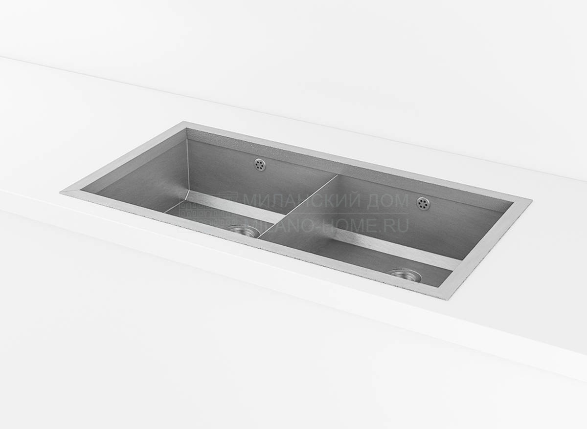 Раковина Top mounted rectangular sink with divider из Италии фабрики OFFICINE GULLO
