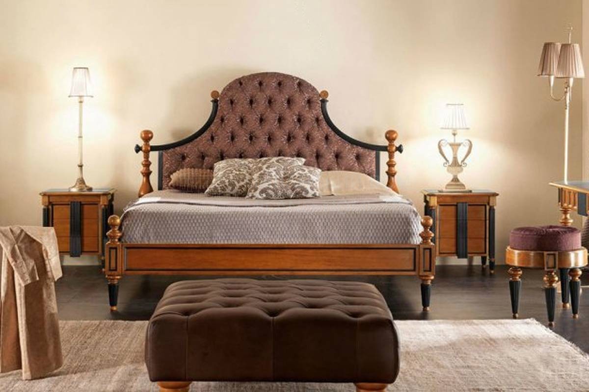 Кровать с комбинированным изголовьем Gazza Ladra art.48.361, 48.363 из Италии фабрики BAMAX
