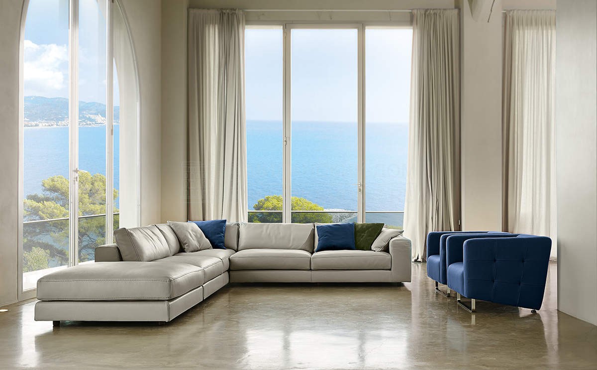 Кожаный диван Sonora sofa corner из Италии фабрики PRIANERA