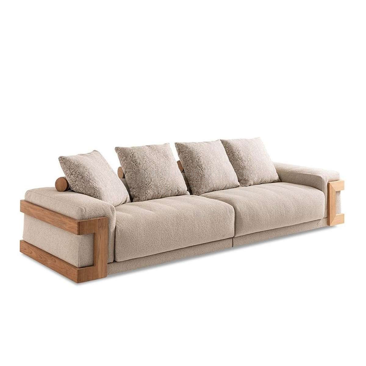 Прямой диван Cabo teak sofa  из Италии фабрики FENDI Casa