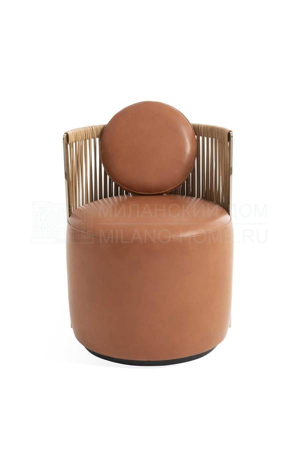 Кожаное кресло Thea leather armchair из Италии фабрики FENDI Casa